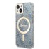 GUESS Originalna maska + punjač za iPhone 15/14/13 6,1", GUBPP14SH4EACSB, 4G Print MagSafe, plava